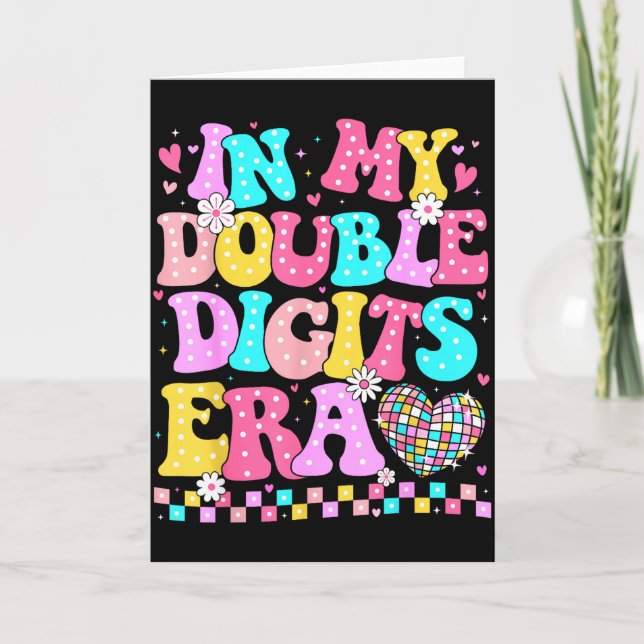 Carte À Mon Ère À Double Chiffres Rétro 10 Ans 10e Anniv (Devant)