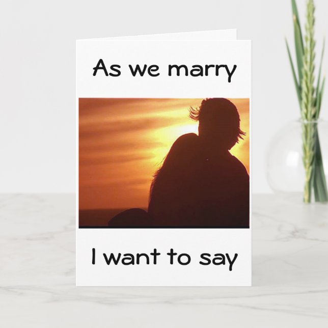 CARTE À MON GROUPE DANS NOTRE JOURNÉE DU MARIAGE-SILHOUE (Devant)