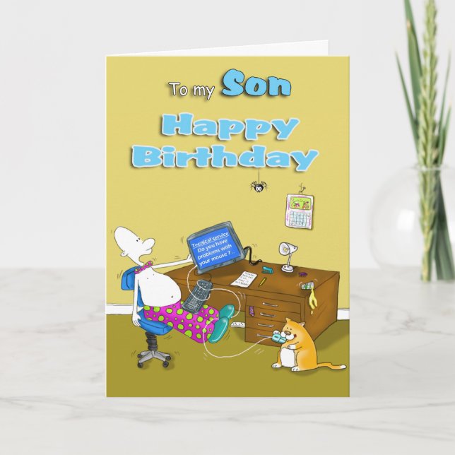 Carte à mon joyeux anniversaire de fils (Devant)