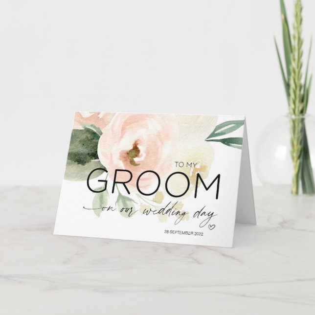 Carte À mon mari Mariage de ma chambre, mariée-cadeau Pi (Devant)