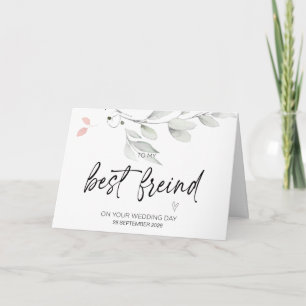 Carte À mon meilleur ami sur votre cadeau de mariage mar