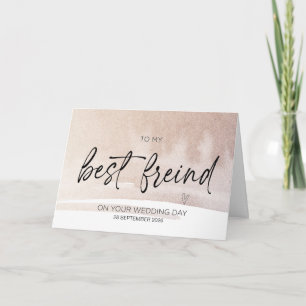 Carte À mon meilleur ami sur votre mariage Jour Mariée D