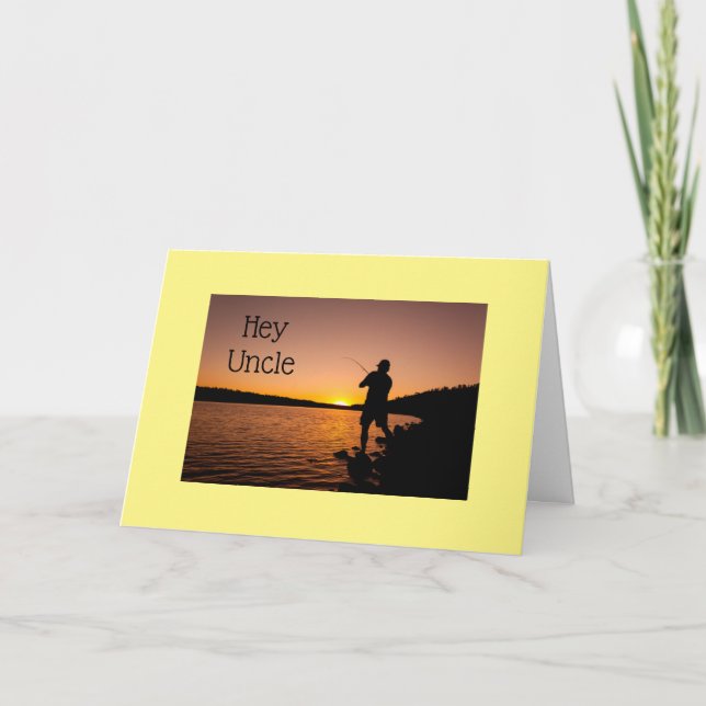 CARTE À MON "ONCLE" LE PÊCHEUR SUR **ANNIVERSAIRE** CART (Devant)