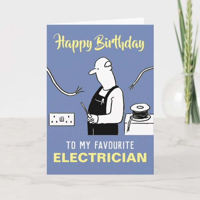 Carte À mon, ou à notre électricien préféré, joyeux anni (Devant)