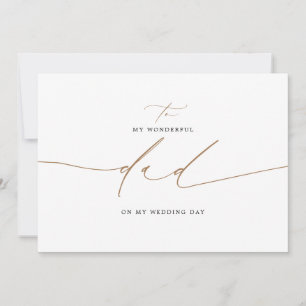 Carte À Mon Père Le Jour De Mariage Élégant