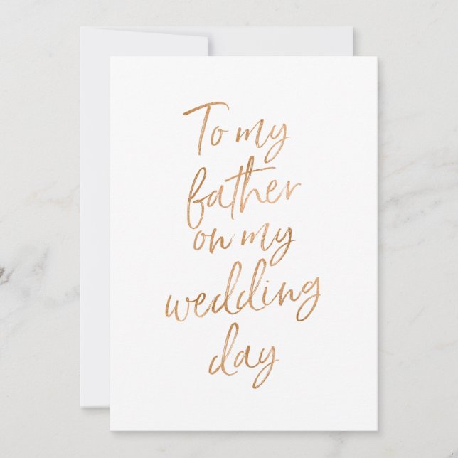 Carte À mon père le jour de mon mariage (Devant)
