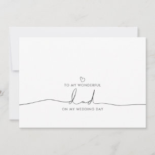 Carte À Mon Père Mariage Matin Message mignon