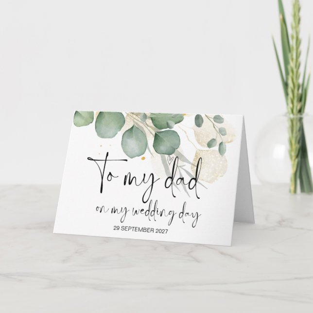 Carte À Mon Père Merci Du Jour Du Mariage De Mariée (Devant)