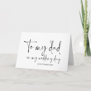 Carte À Mon Père Merci Du Jour Du Mariage De Mariée