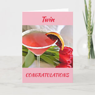CARTE À MON **TWIN** JE DIS ***FÉLICITATIONS***