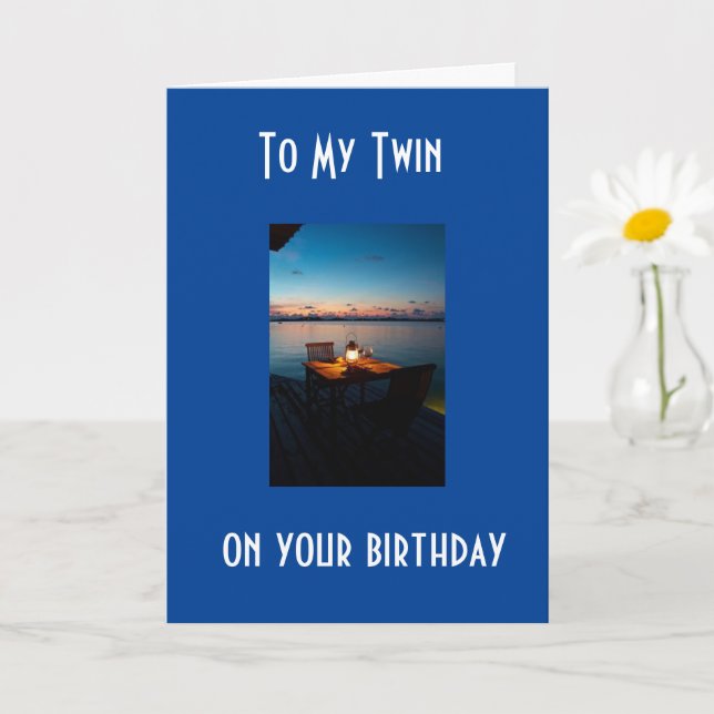 CARTE À MON **TWIN** POUR VOTRE ANNIVERSAIRE (Petite plante)