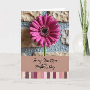 Carte à motif de fleur rayonnante striée