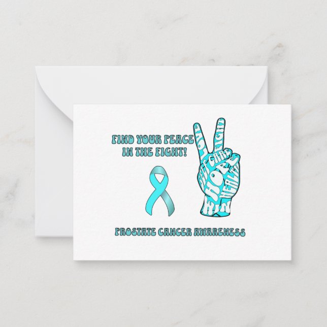 Carte à note plat de sensibilisation à la prostate (Devant)