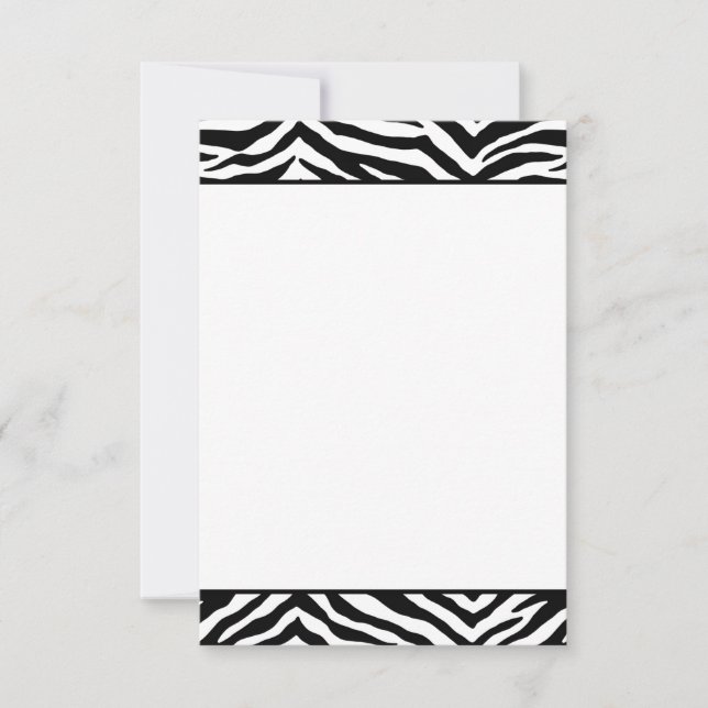 Carte à note plate-forme Zebra Print (Devant)