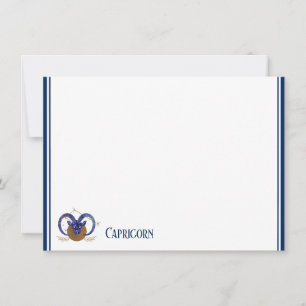 Carte à note plate - Zodiac Capricorn