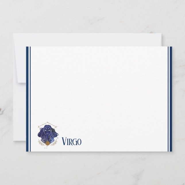 Carte à note plate - Zodiac Virgo (Devant)