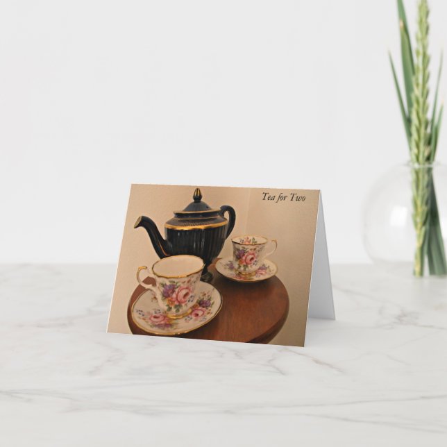 Carte à note "Thé pour deux" (Devant)