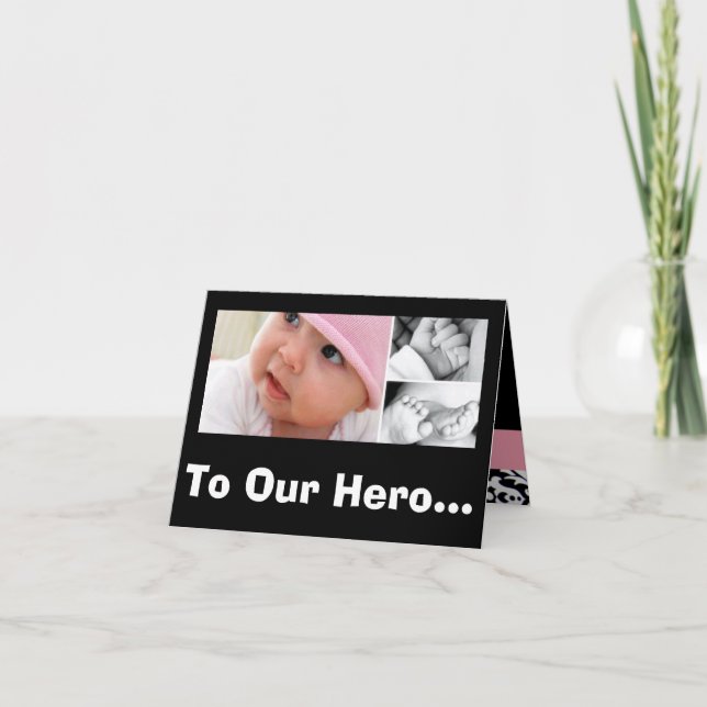 Carte À Notre Héros ! Fête des mères de naissance ! (Devant)