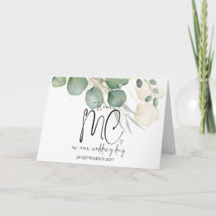 Carte À notre MC le jour du mariage Merci mariée et sall