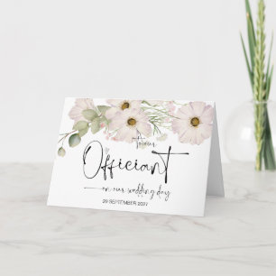 Carte À notre officier le jour du mariage Merci prêtre