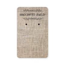 Carte à oreille verticale - Jute naturel-