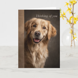 Carte À penser à toi Golden Retriever