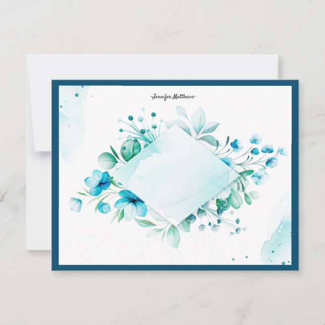 Carte à plat | bleu (Devant)