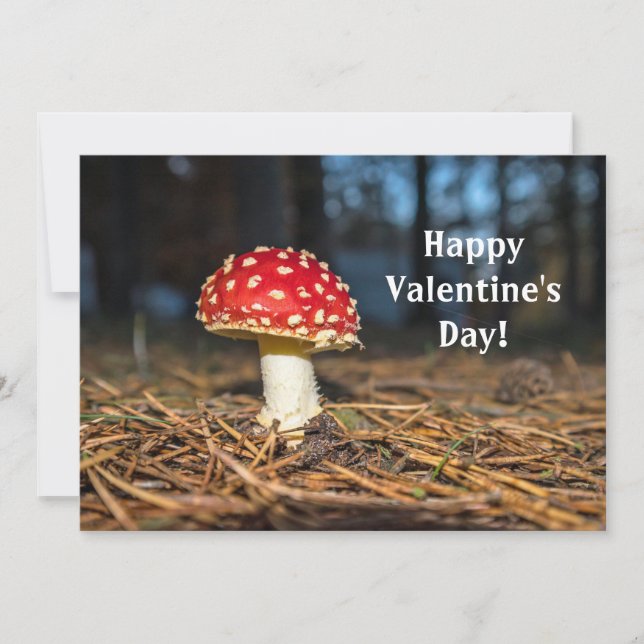 Carte à plat de la Saint-Valentin au Champagne rou (Devant)