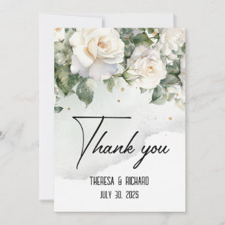 Carte à plat de Merci de Mariage Chantilly Lace Ro