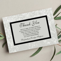 Carte à plat de Merci de Sympathie classique de 4,