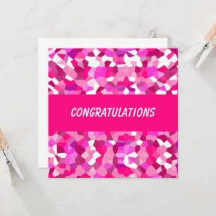 Carte à plat en mosaïque rose