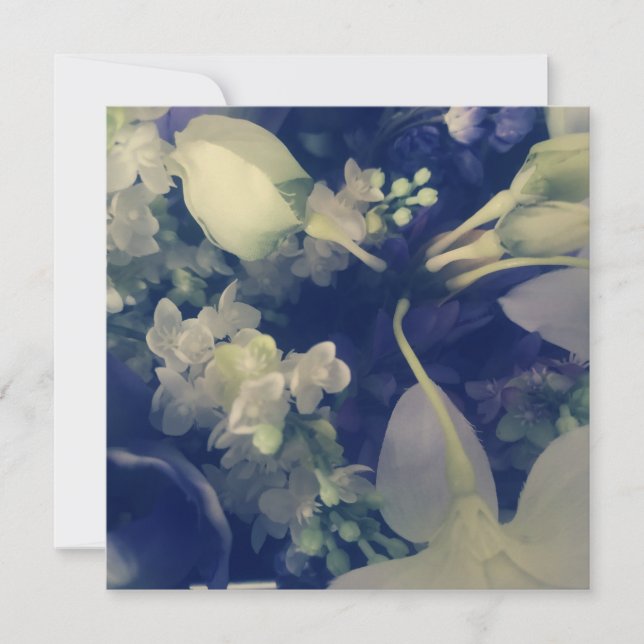 Carte à plat fleurs vintages (Devant)