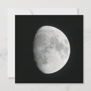 Carte à plat Gibbous Moon Waning