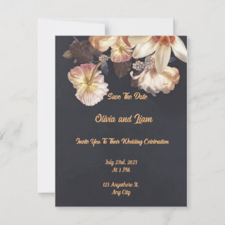 Carte à plat Mariage Elegance intemporelle