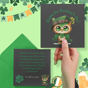Carte à plat personnalisée St. Patrick's Day Green
