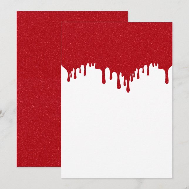 Carte à plat personnalisée Tomate rouge (Devant / Derrière)