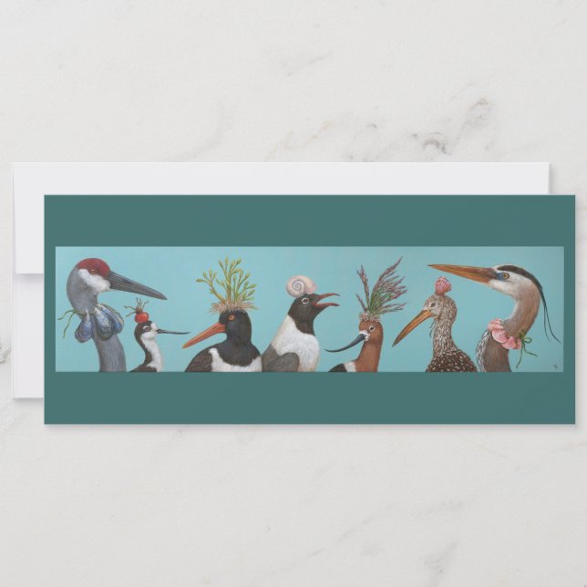Carte à plat pour oiseaux aquatiques (Devant)