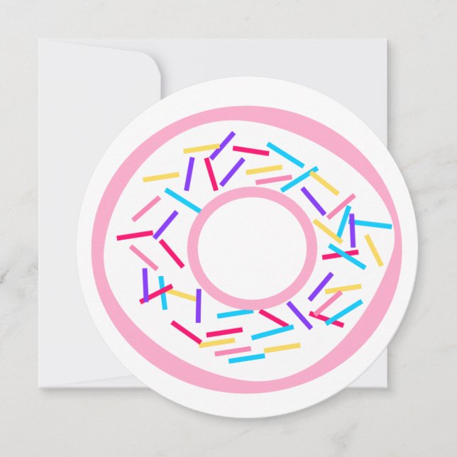 Carte à plat ronde à base de Donut (Devant)