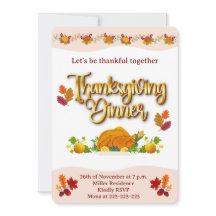Carte à plat 'Thankgiving'