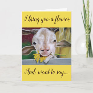 CARTE ****A POETIC GOAT*** FILLED WITH LOVE- LOVE CARD