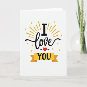 Carte à pois Je t'aime