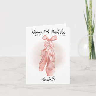 Carte à puce à ballet personnalisée pour 5e annive