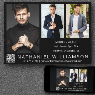 Carte à puce moderne Pro Model Actor 3 Photo QR Co