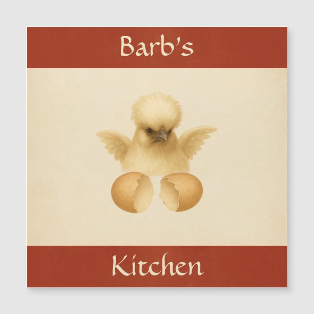 Carte à puce Réfrigérateur au poulet en Silkie (Devant)