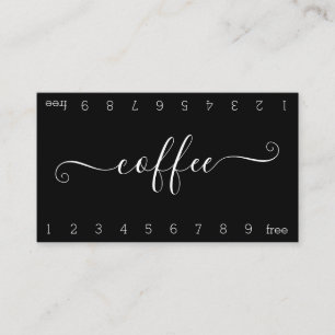 Carte à punch au café Loyauté double nombre en flo