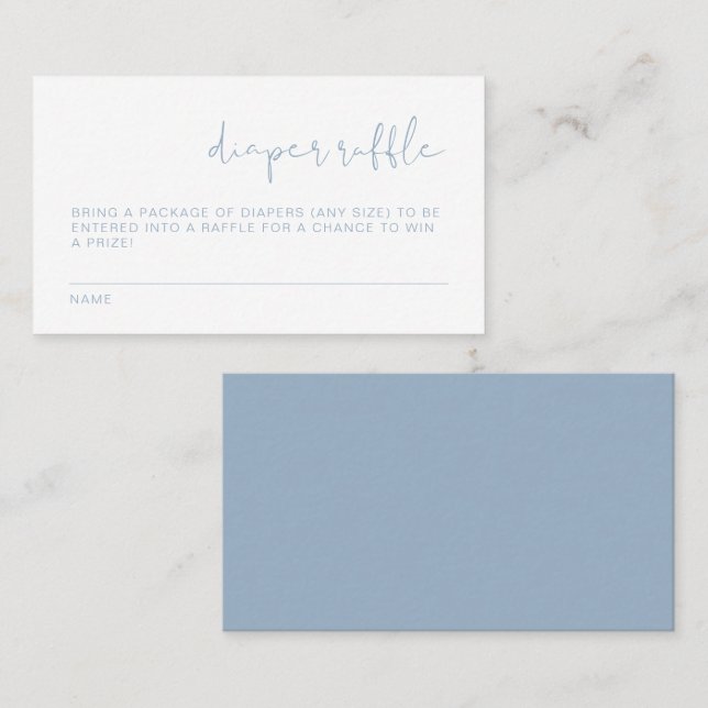 Carte à rabat LEAH Vibrant Pastel Dusty Blue Diape (Devant / Derrière)