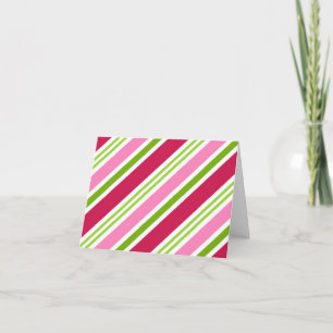 Carte à rayures de bonbons de Noël