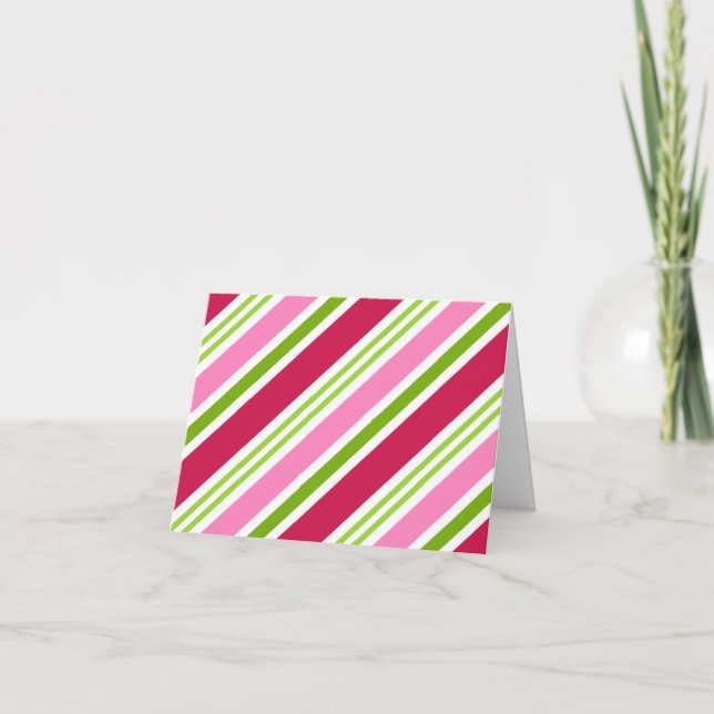 Carte à rayures de bonbons de Noël (Devant)