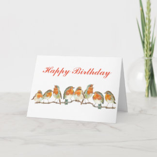 Carte A row of Red Robins