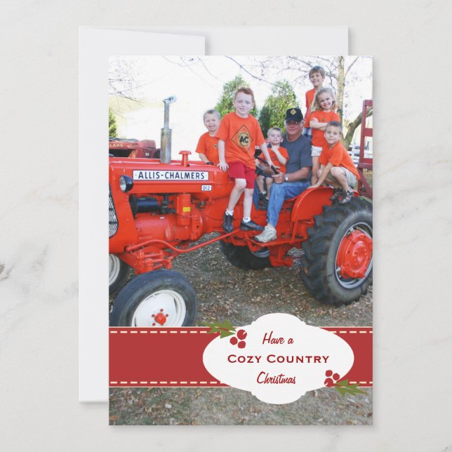 Carte à ruban Holiday Holly Jolly (Devant)